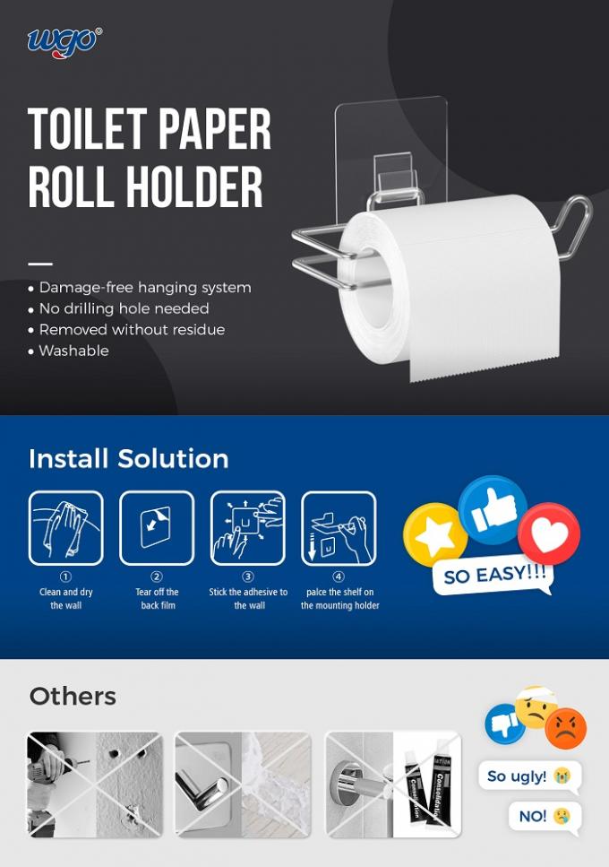 Self Adhesive Bunnings Toilet Roll Storage PVC Sticker For Tissue Paper