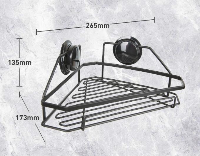 SS201 Hanging Corner Shower Shelf 26cm Washable Suction Fixed