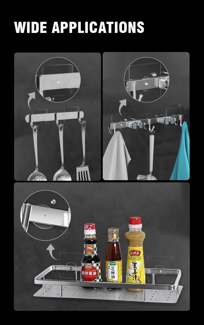 Clear Shower Caddy Stickers Bathroom Fittings And Fixtures Self Adhesive