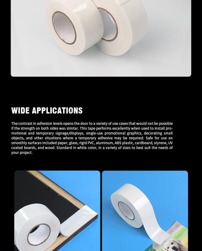 Removed Without Residue Restick 1000times Mounting Tape Two Sided Tape