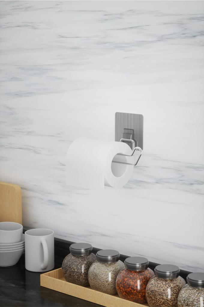 No Drilling Hole Self Adhesive Toilet Roll Holder Stainless Steel SS304 ISO9001