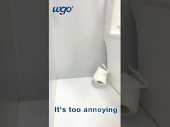 Self Adhesive Installed Bathroom Paper Roll Holder Damage Free Mounting