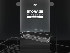 Damage-free Mounting Stainless Steel  Shower Caddies Self Adhesive Mounted Bathroom Accessories