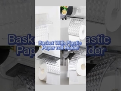 WGO Transparent Bathroom Soap Dish Holder Shower Rail Plastic For Paper Towel