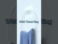 PC Material Bathroom Towel Ring Holder Adhesive ISO9001 160mm Diameter