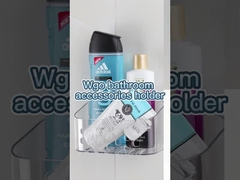 Damage Free Clear Kitchen Oganizer Container Wall Mount For Bathroom