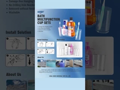 32cm Wide Self Adhesive Toothbrush Cup Holder WGO Toothbrush Holder Wall Suction