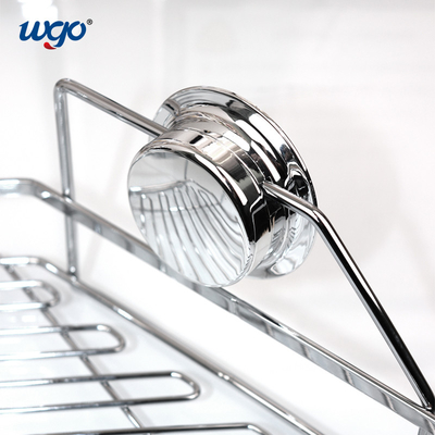 Rust Free Black Oxidized Stainless Steel Bathroom Corner Shelf Suction Cup