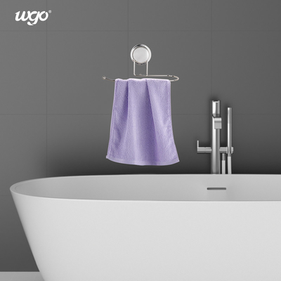 Bathroom Electroplating Silver Suction Cup Fixed Paper Towel Holder Stainless Steel