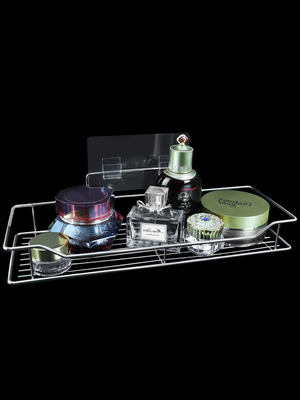 No Drilling Hole Needed Stainless Steel Bathroom Shower Caddy Self Adhesive Mounted