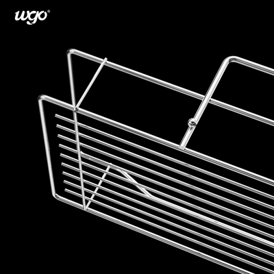 No Drilling Hole Needed Stainless Steel Bathroom Shower Caddy Self Adhesive Mounted