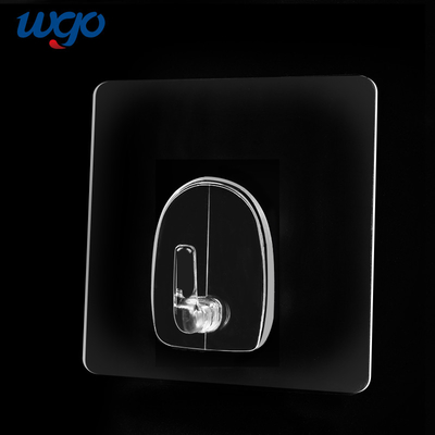 WGO Self Adhesive PC clear coat hook Heavy Duty For Hanging Coat Towel Kitchen Bathroom Waterproof Rustproof