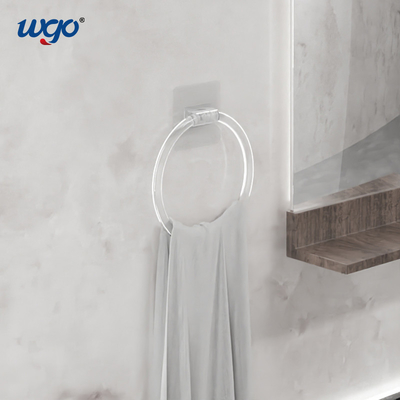 ISO 9001 white Plastic Towel Ring Holder 5KG Damage Free PVC sticker