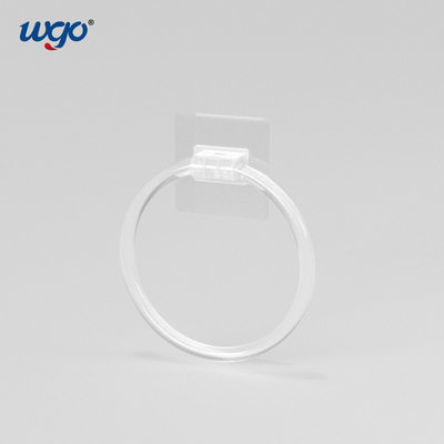 ISO 9001 white Plastic Towel Ring Holder 5KG Damage Free PVC sticker