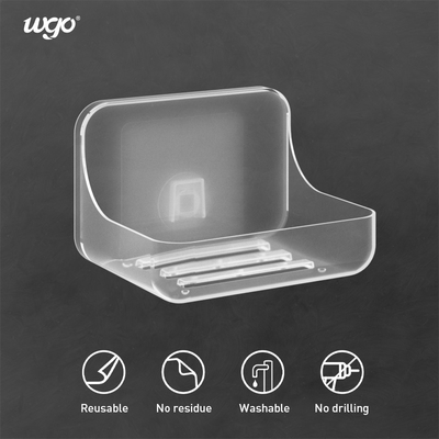Wall Mounted 120mm Bathroom Soap Dish Holder Leachate Self Adhesive Soap Holder
