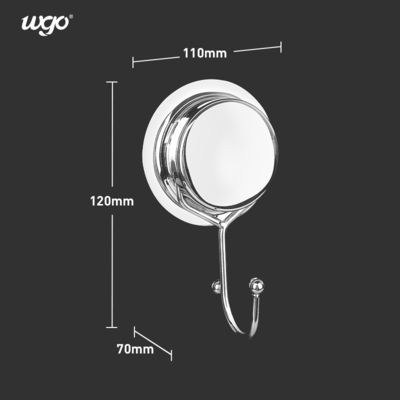 6kg Loading WGO Waterproof Towel Hooks SS201 Removable Bathroom Hooks