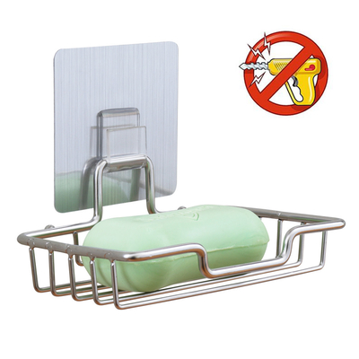 Sponge Case Dispenser Accessory Bathroom Soap Dishes Self Adhesive Mounted