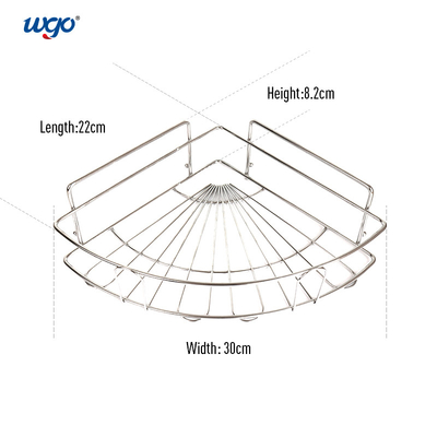 WGO Sticker Bathroom Fitting Shower Caddy Corner Damage Free Mounting