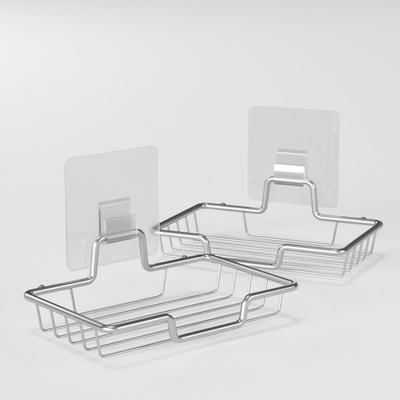 Self Adhesive Mounted Bathroom Soap Dish Holder for Storage And Organizer