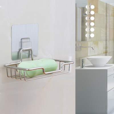 Self Adhesive Mounted Bathroom Soap Dish Holder for Storage And Organizer