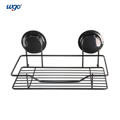 No Nails / Drilling Hole Needed Chrome Shower Caddies Self Adhesive For Bathroom