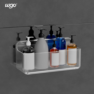 WGO 280mm Washable Fixed Bathroom Caddy Holder Gel Suction Shower Caddy