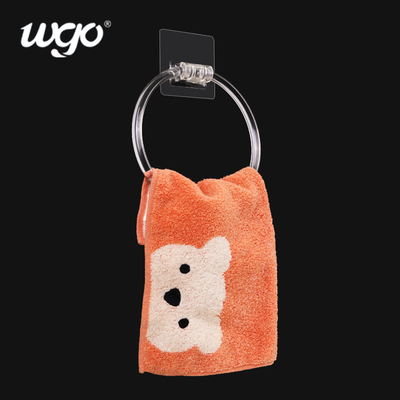 PC Material Bathroom Towel Ring Holder Adhesive ISO9001 160mm Diameter