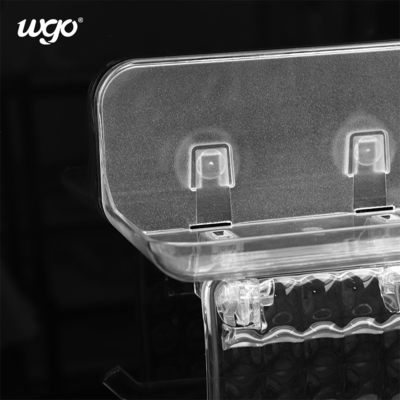 WGO Transparent Bathroom Soap Dish Holder Shower Rail Plastic For Paper Towel