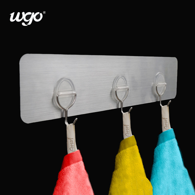 No Drilling Hole Needed Self Adhesive Hook Rack Daily Objects Storage Idea For Door
