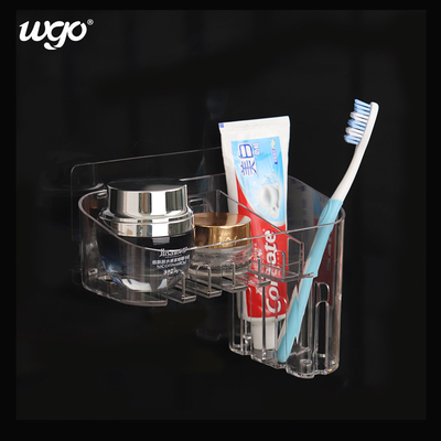 Clear Kitchen Storage Bath Organizer Basket Wall Mount For Shower Bar