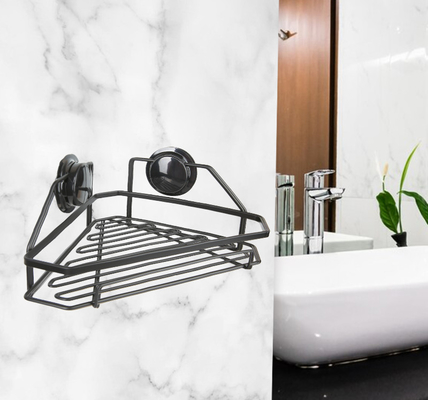 Patented Suction Mounted Corner Bathroom Caddy Waterproof Shower Shelf