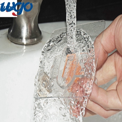 ISO 9001 Wall Mount Broom Handle Holder 80mm With Reusable Adhesive Tape