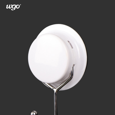 No Residue White Suction Cup Hooks , Silicone Glue Heavy Duty Towel Hooks