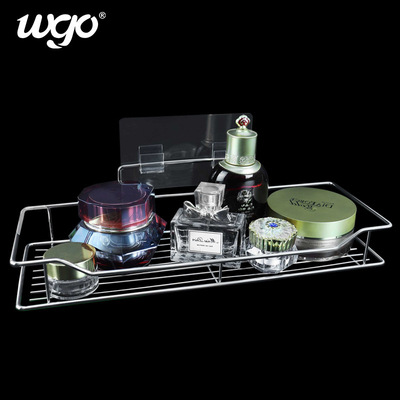 35.5cm Silver Color WGO Washable Bathroom Shower Caddy Clear Accessories Set