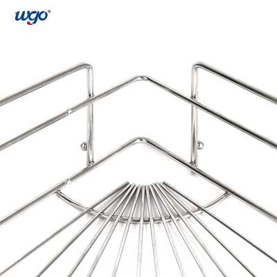 WGO Stainless Steel Caddy Corner Shelf No Install Tools Needed Silver