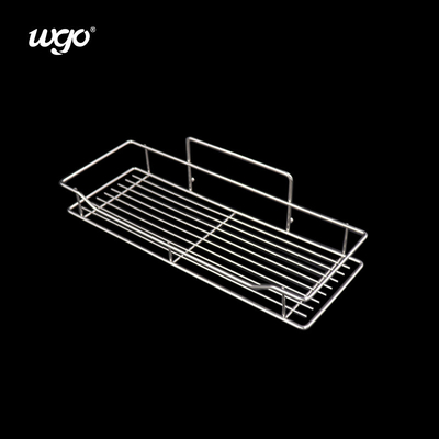 Washable Bathroom Shower Storage Caddy Stainless Steel WGO Adhesive Clear Set