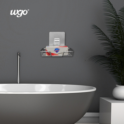 WGO 304 Stainless Steel Soap Dish For Shower ISO 9001 5kg Bearing Self Adhesive Type