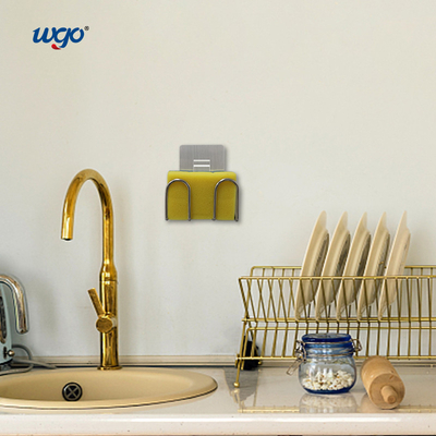 SS304 Body Wall Mounted Kitchen Rack 5kg Holding Kitchen Sponge Drain Holder