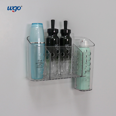 Damage Free Clear Kitchen Oganizer Container Wall Mount For Bathroom