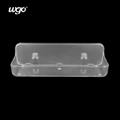 8-10kg Patented Adhesive Shower Caddy 320mm Clear Bathroom Wall Mounted Caddy Longer Basket
