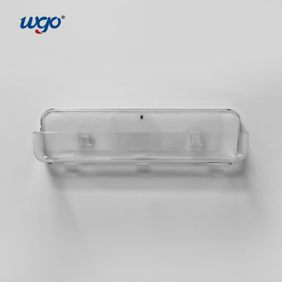 8-10kg Patented Adhesive Shower Caddy 320mm Clear Bathroom Wall Mounted Caddy Longer Basket