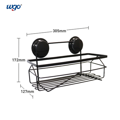 Black Oxidized Bathroom Caddy Holder Suction Cup Fixed Stainless Steel SS201