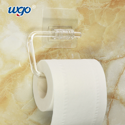 14.5cm Self Adhesive Clear Toilet Paper Holder PET PC roller ISO 9001