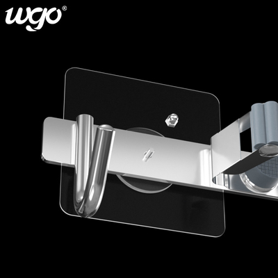 WGO Stick On Shower Shelf 70x70 wall mount Removable Sticky Hooks 5kg Loading With PVC sticker