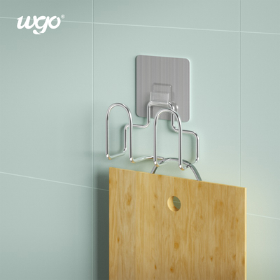 SS304 Dish Sponge Adhesive Bathroom Caddy Holder 4kg Holding No Drilling Holes