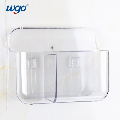 ODM Wall Mounted Clear Toothbrush Cup Holder 140mm High Damage Free