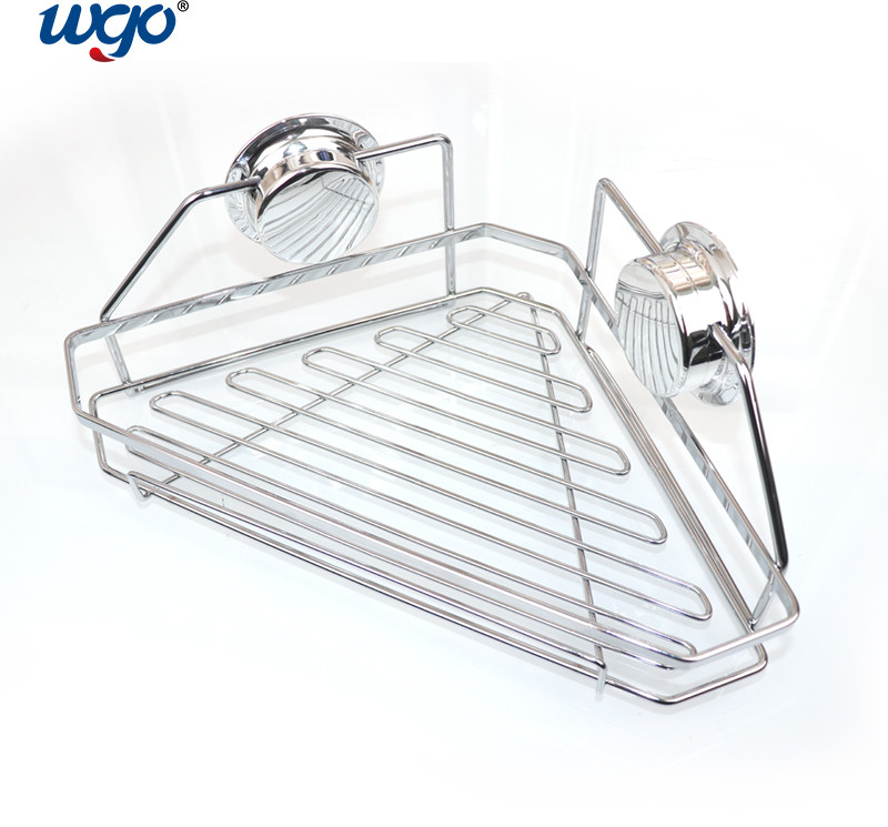 Rust Free Black Oxidized Stainless Steel Bathroom Corner Shelf Suction Cup