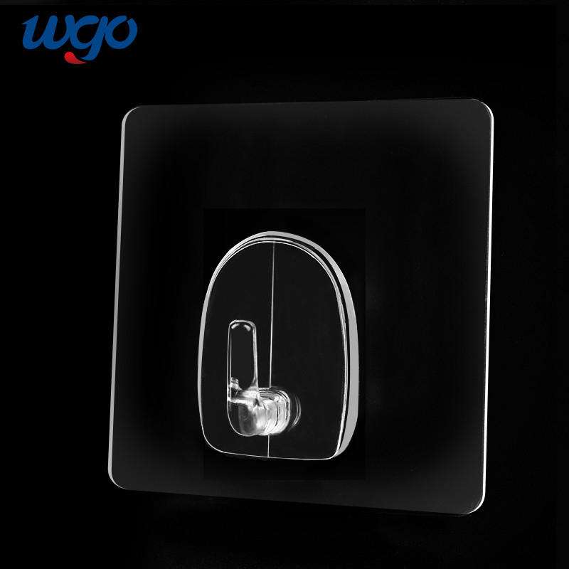 WGO Double Sided Adhesive Hook Wall Hook Hanger For Coats Hats Towels Keys Clothes Door Hanging Home Decor