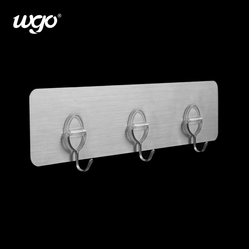 No Drilling Hole Needed Self Adhesive Hook Rack Daily Objects Storage Idea For Door