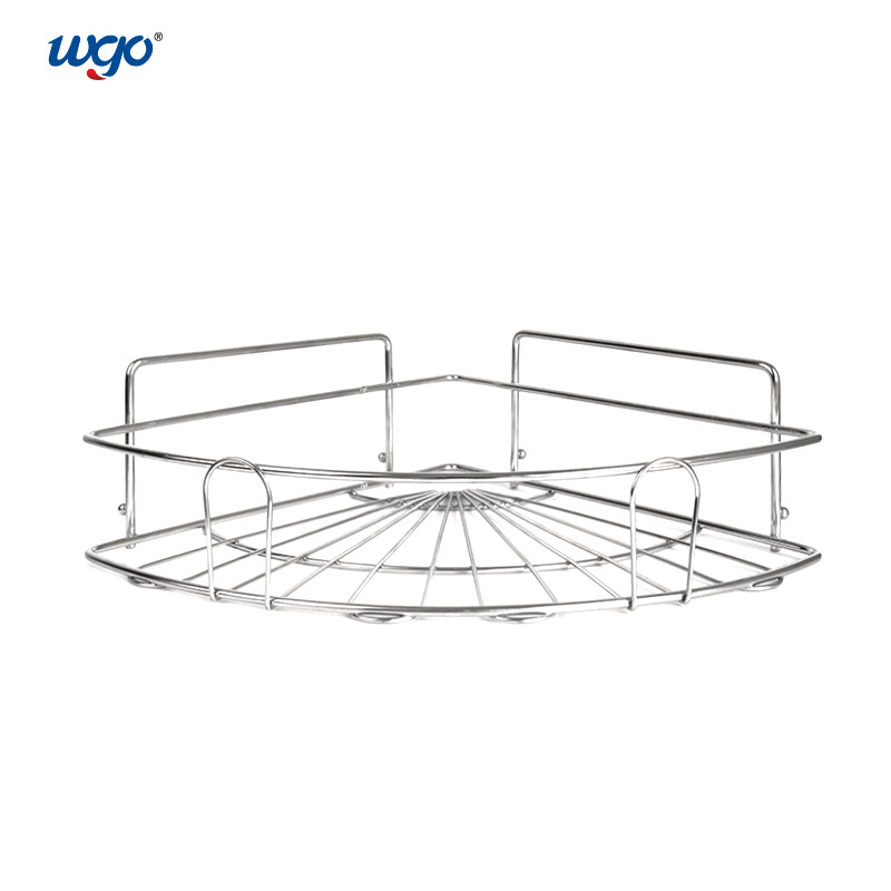 30cm Hanging Corner Shower Shelf Bath Gel Pad Mounted Corner Caddy ISO 9001